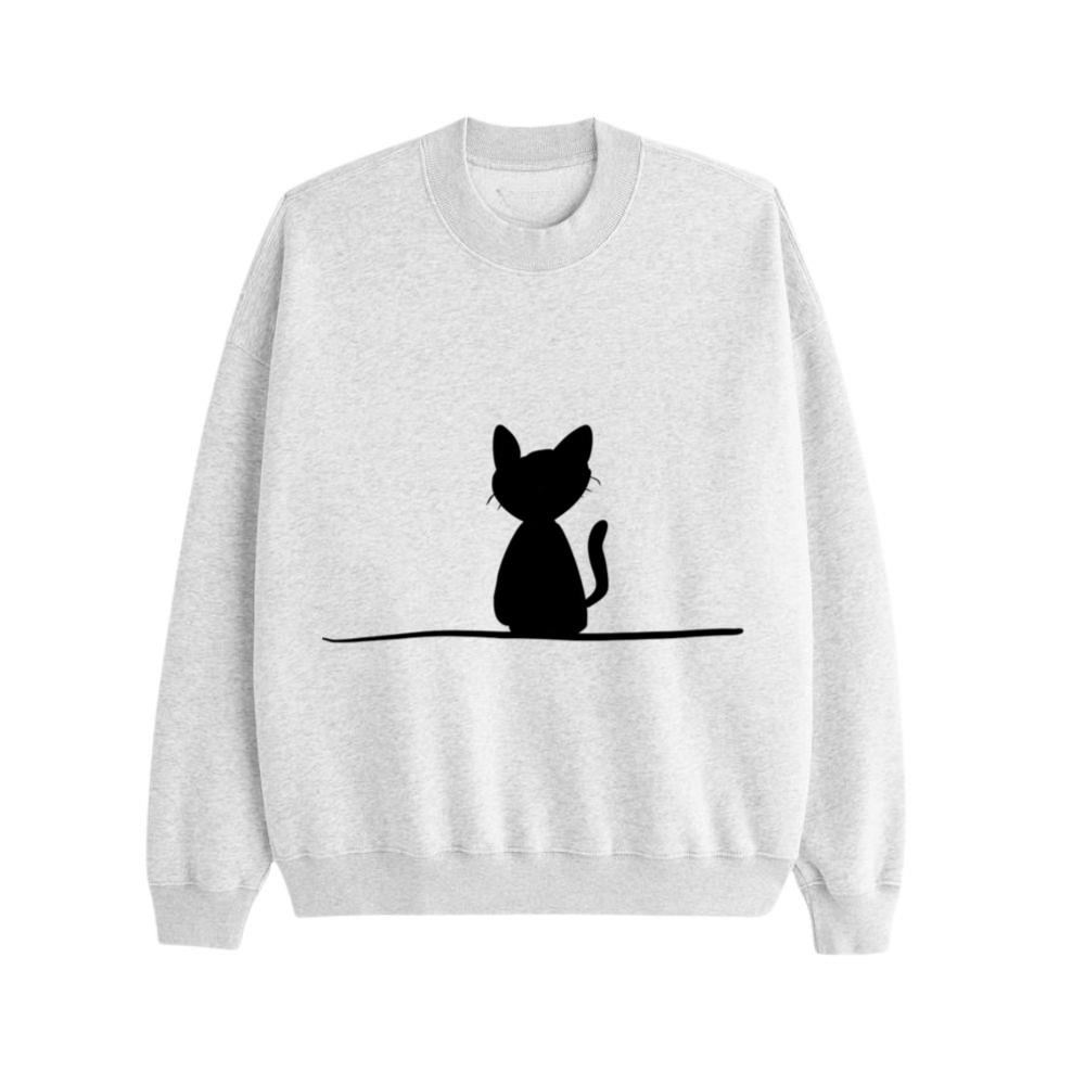 Cat Line Icon Animal Pet Stroke_1 Sweatshirt