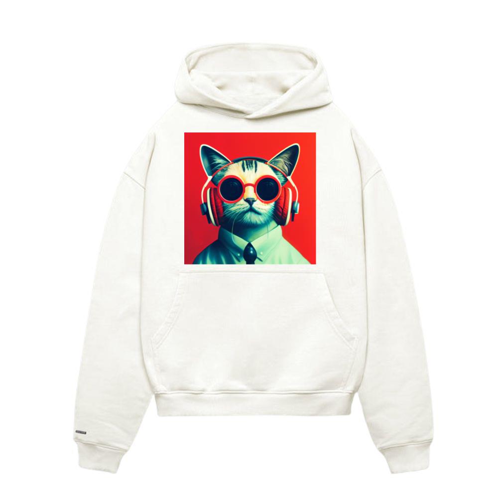 CAT LISTENING TO MUSIC MY HEADPHONE, ANIMAL LIFE Hoodie