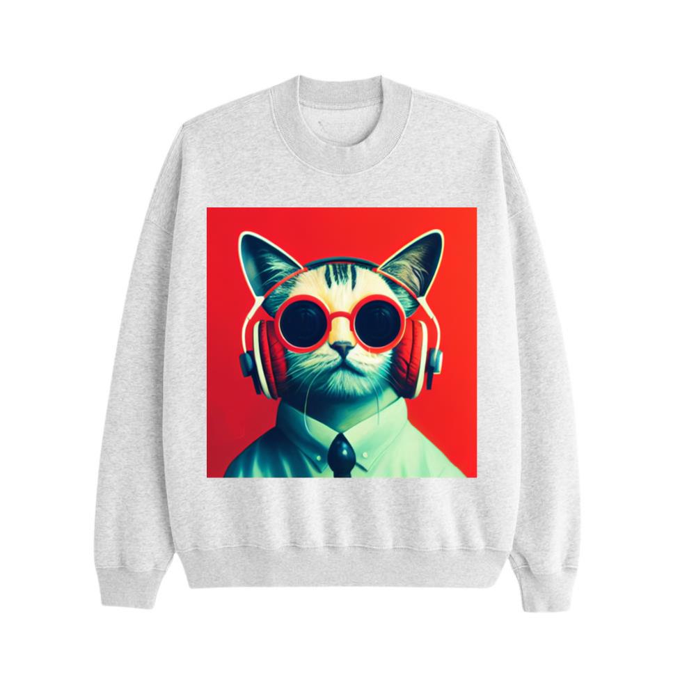 CAT LISTENING TO MUSIC MY HEADPHONE, ANIMAL LIFE Sweatshirt