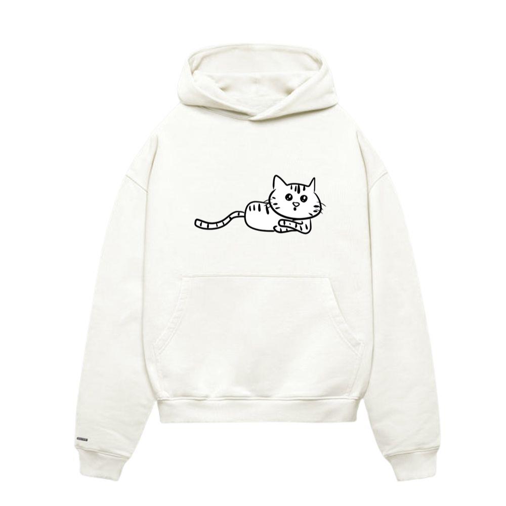 cat lying curious cute animal