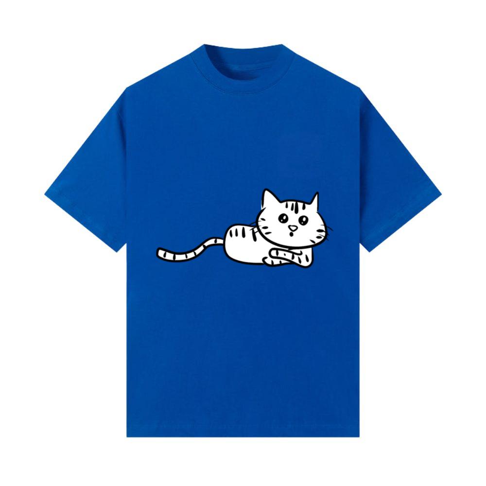 cat lying curious cute animal T-Shirts