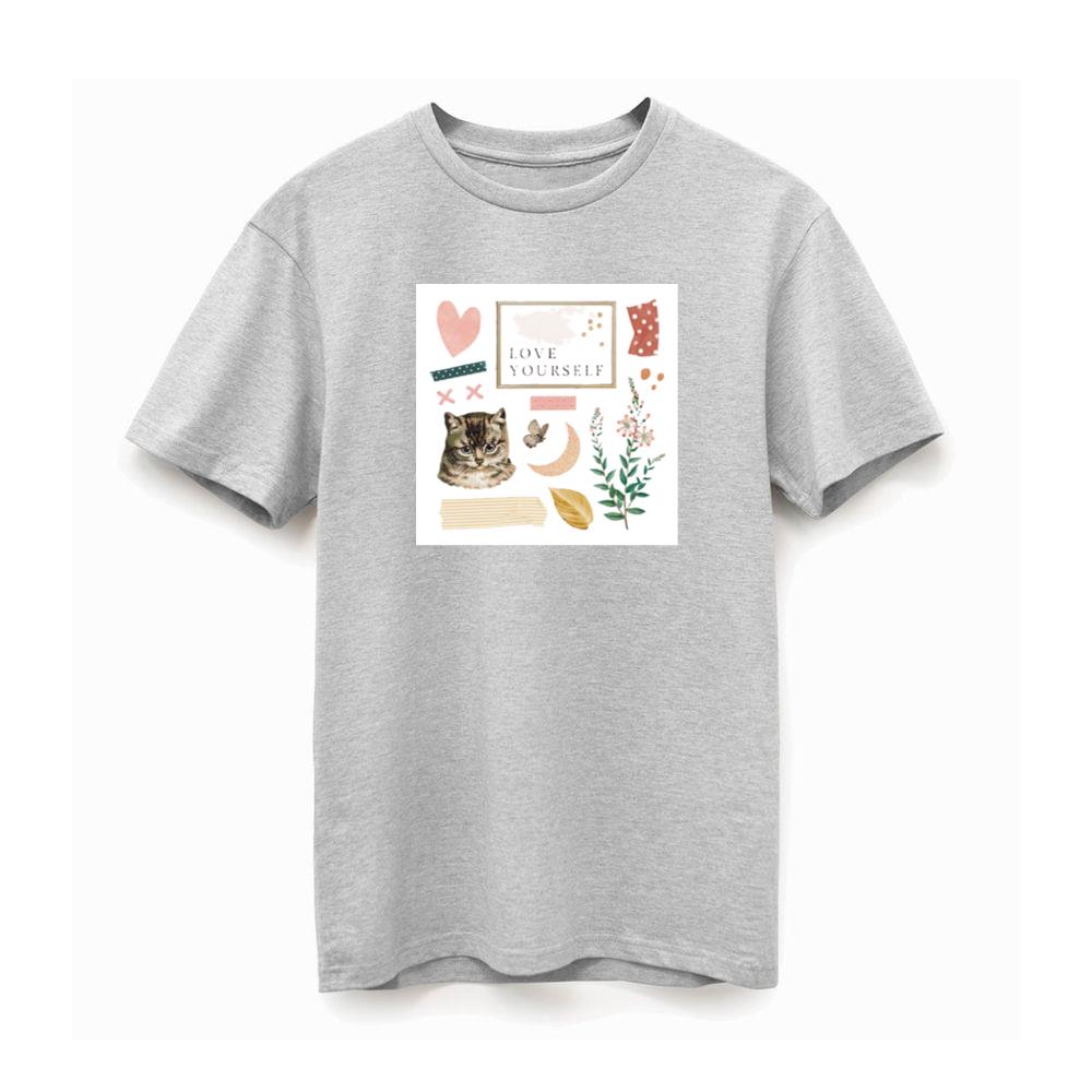 Cat Moon and Floral Mix TShirts Britishtransit