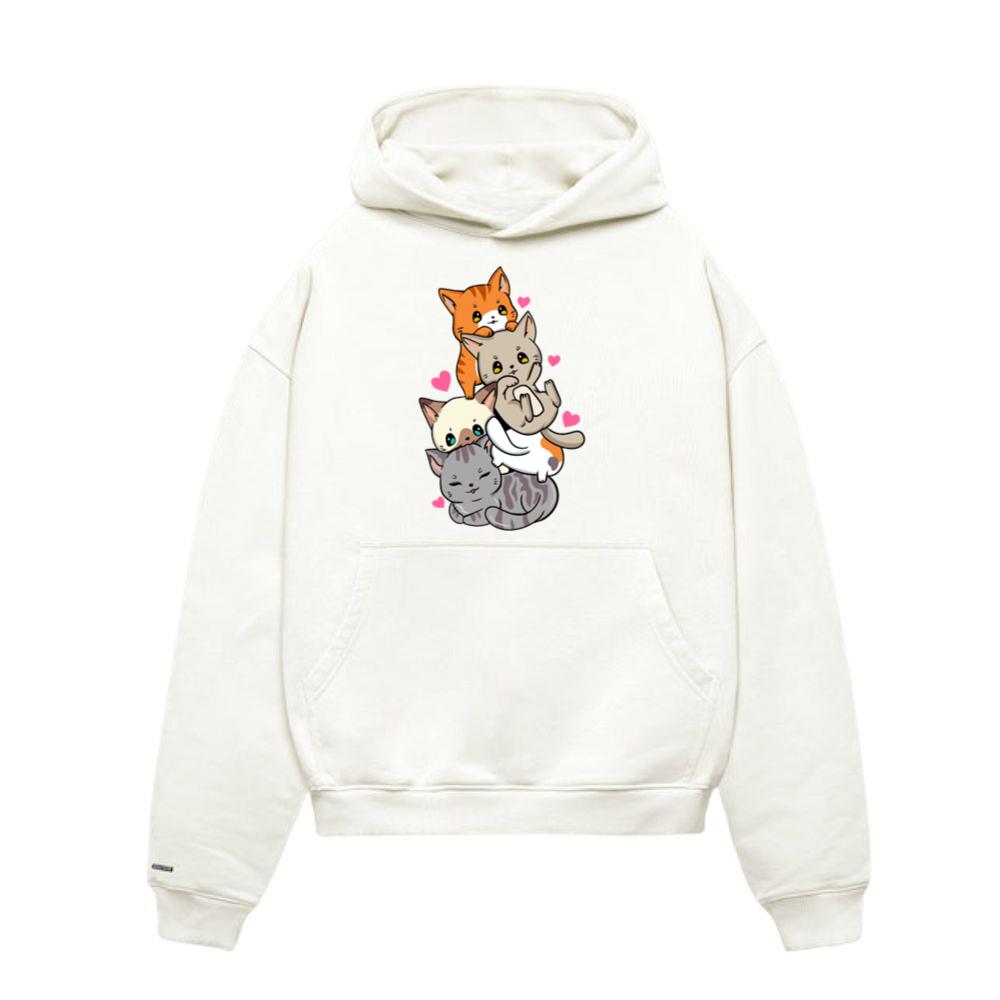 Cat Pile Cats Meowtain Anime Kawaii Neko Cute Hoodie