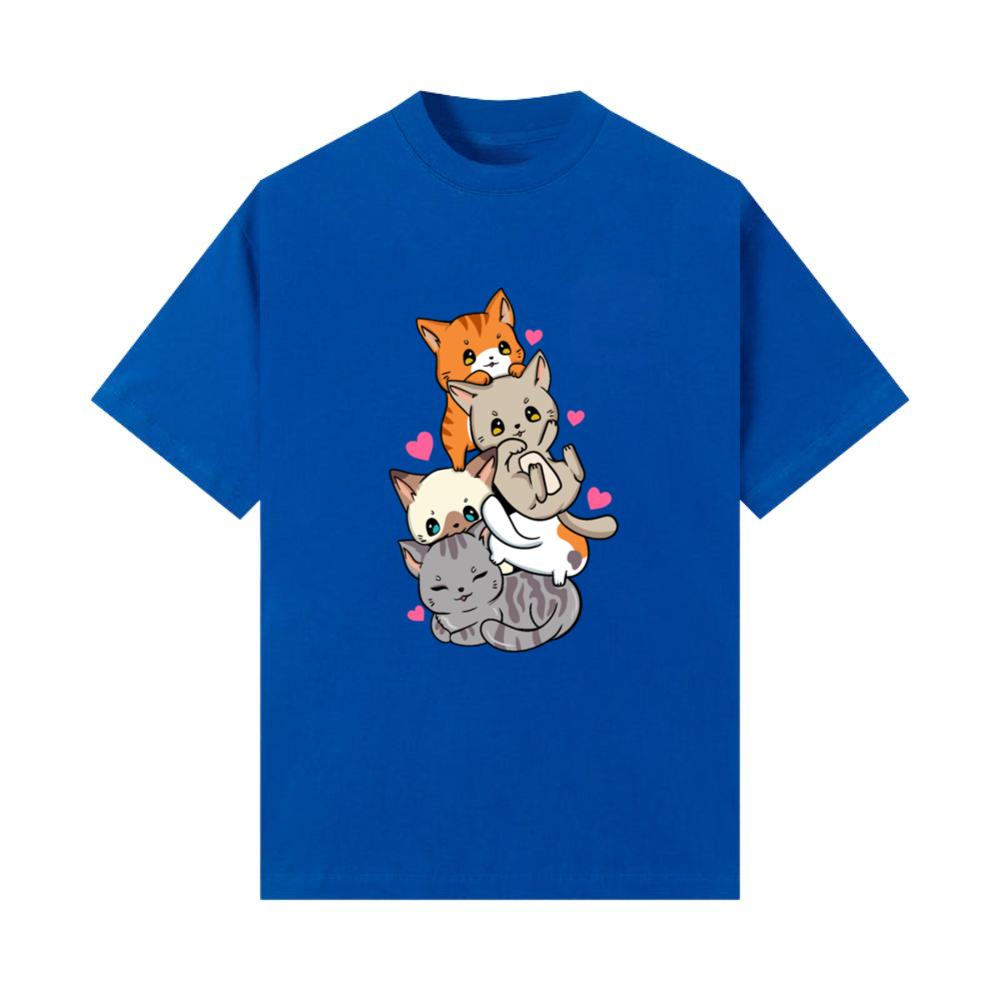 Cat Pile Cats Meowtain Anime Kawaii Neko Cute T-Shirts