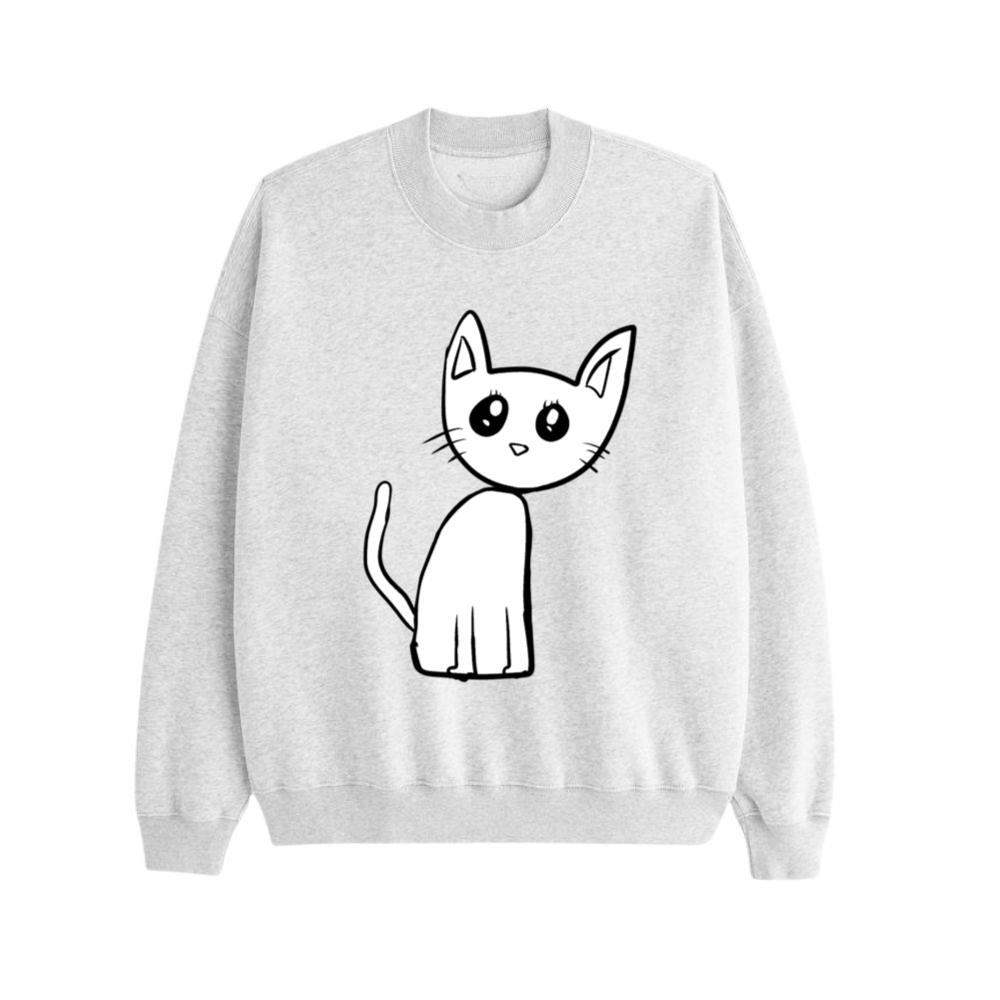 Cat pink animal pet cute Sweatshirt