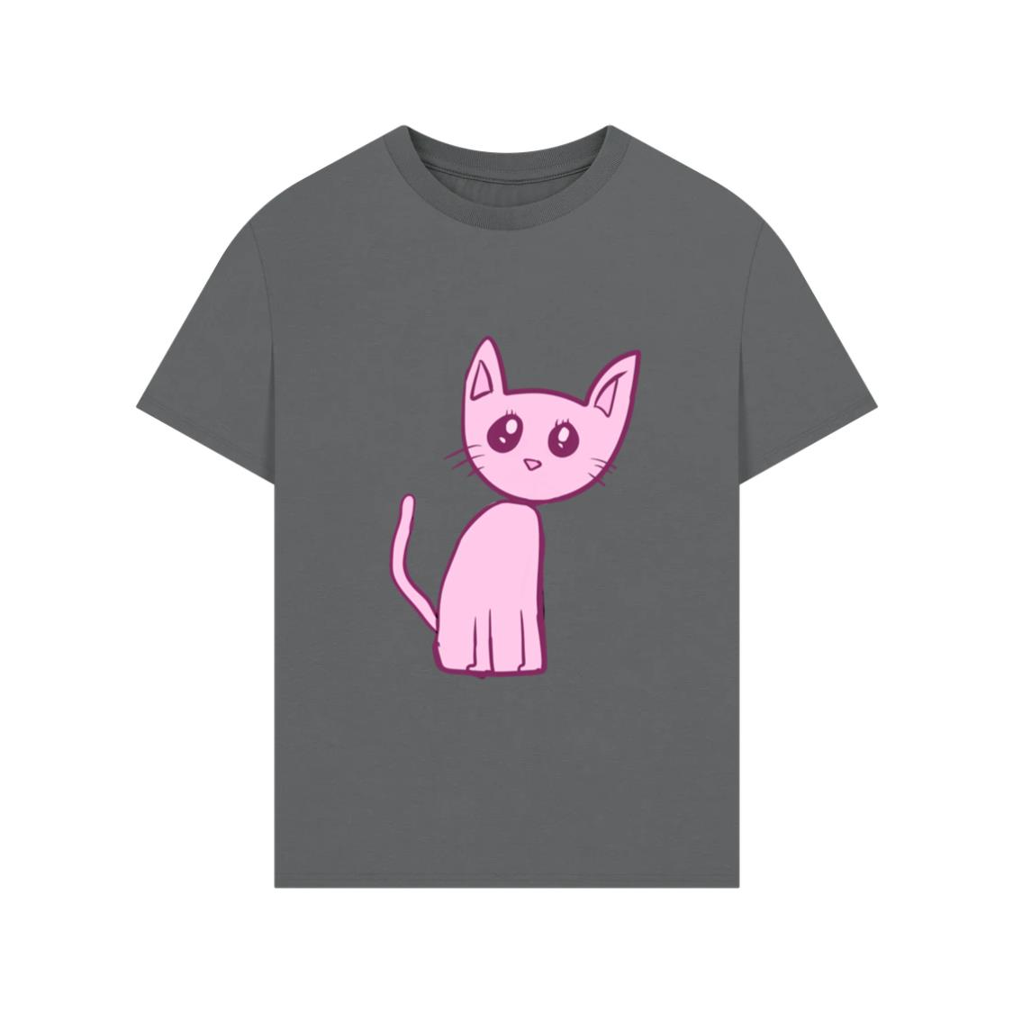 Cat pink animal pet cute_1 T-Shirts