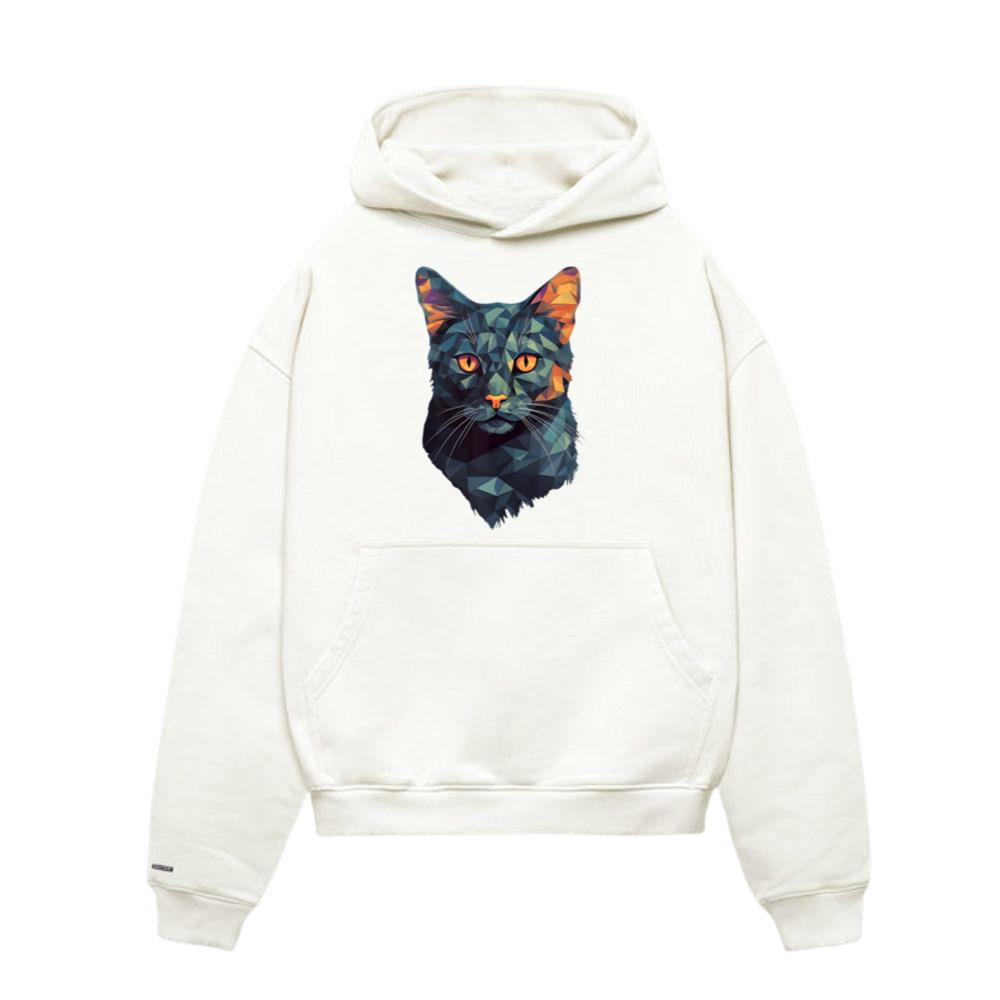 Cat Polygon Geometric Animal Cats Hoodie