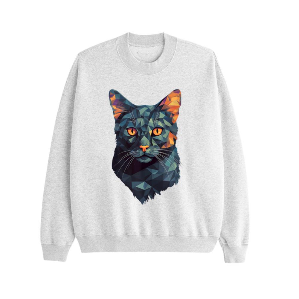 Cat Polygon Geometric Animal Cats Sweatshirt