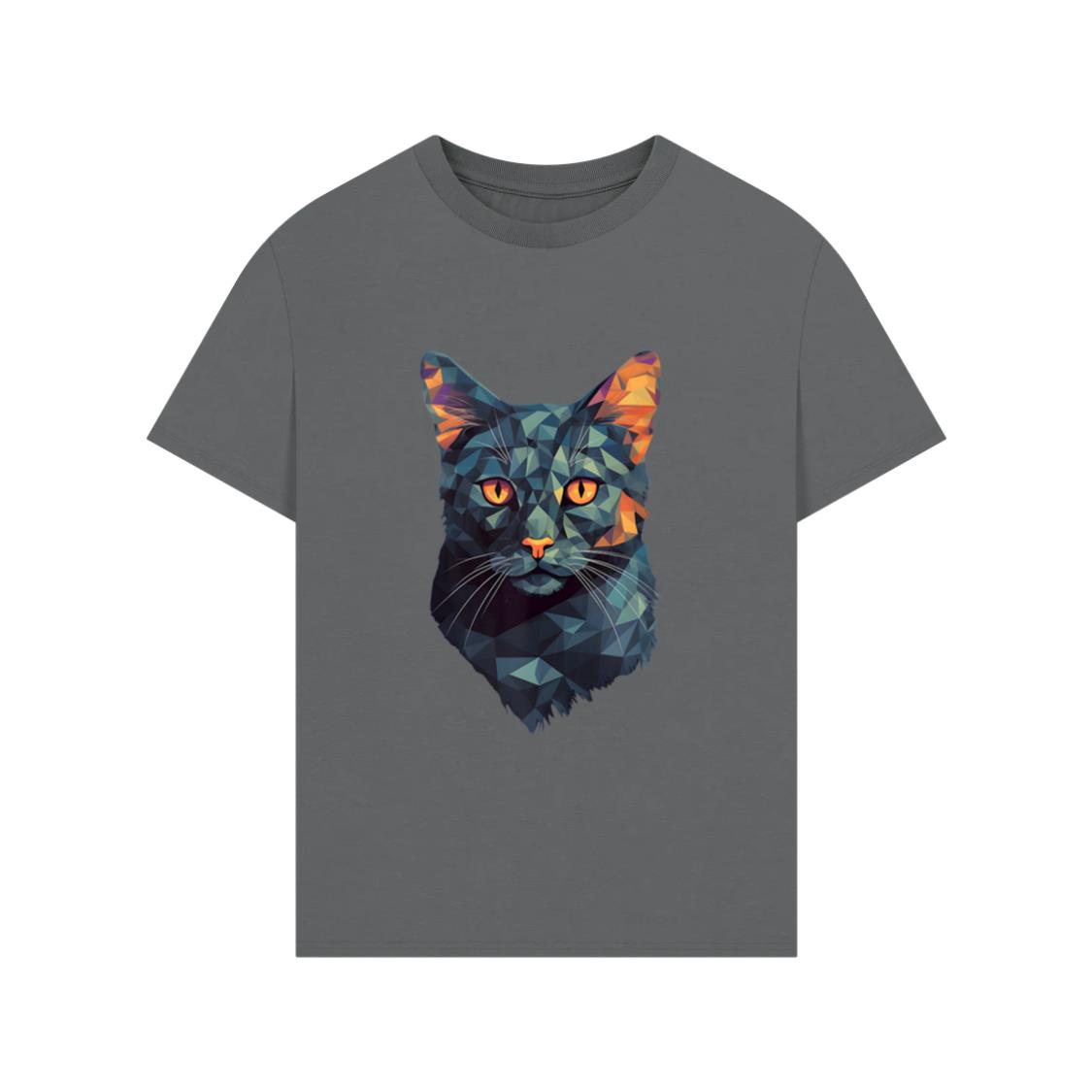 Cat Polygon Geometric Animal Cats T-Shirts