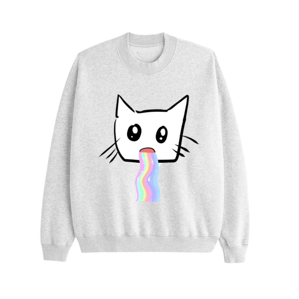 Cat Rainbow Puke Animal Cute Sweatshirt