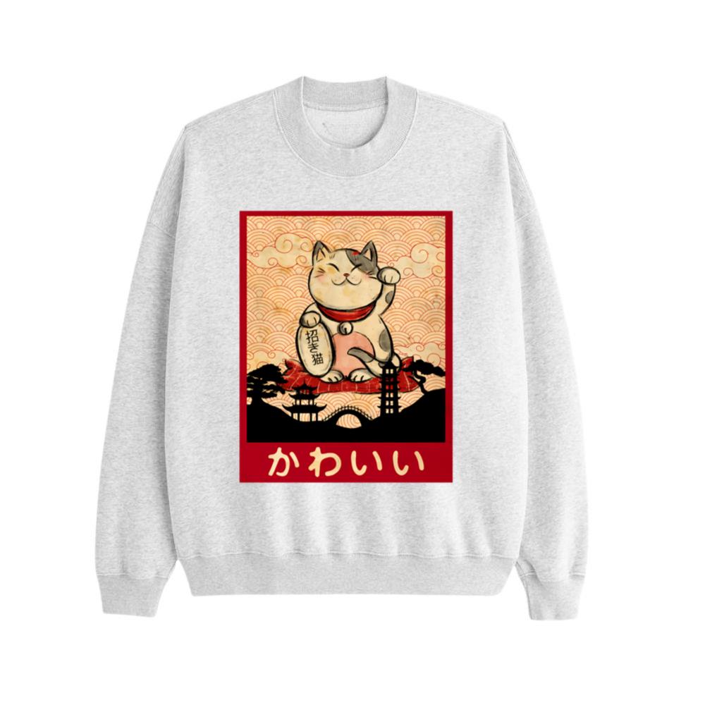 Cat Ramen Bowl Anime Japanese Noodles aii Neko Sweatshirt