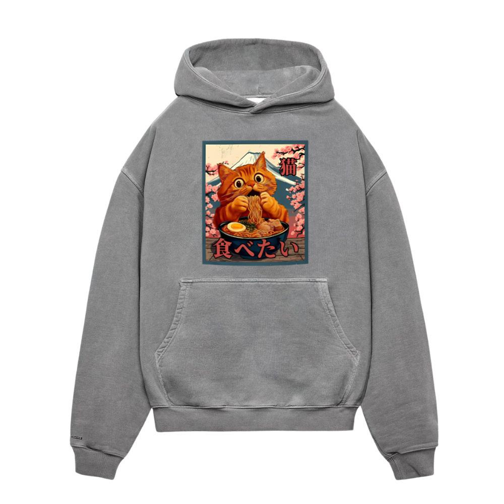 Cat Ramen Japanese Graphic Art Funny Anime Kawaii