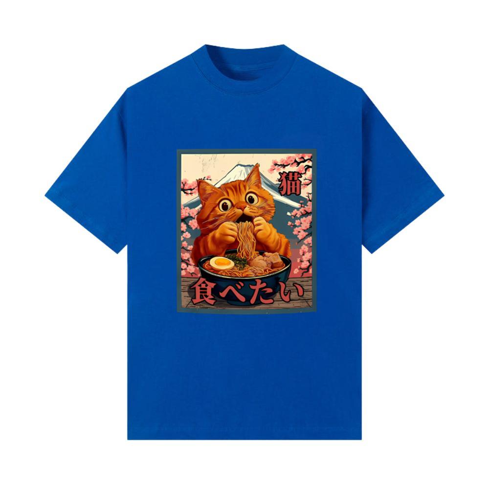 Cat Ramen Japanese Graphic Art Funny Anime Kawaii T-Shirts