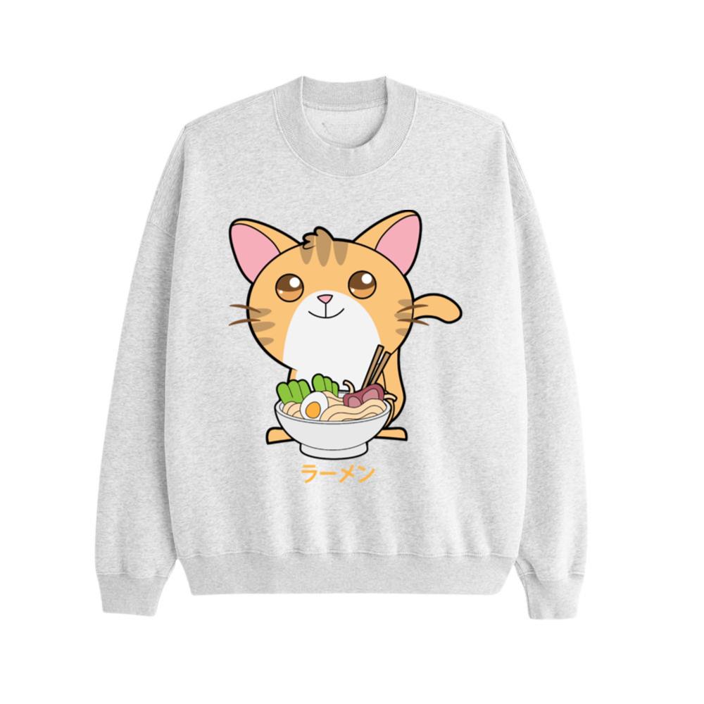 Cat Ramen Noodles Kawaii Anime Sweatshirt