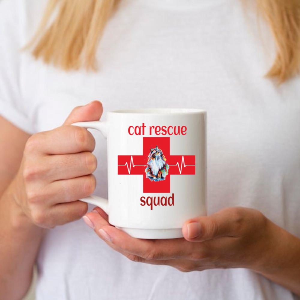 Cat Rescue Squad Adopt Cat Animal Rescue Design Mug