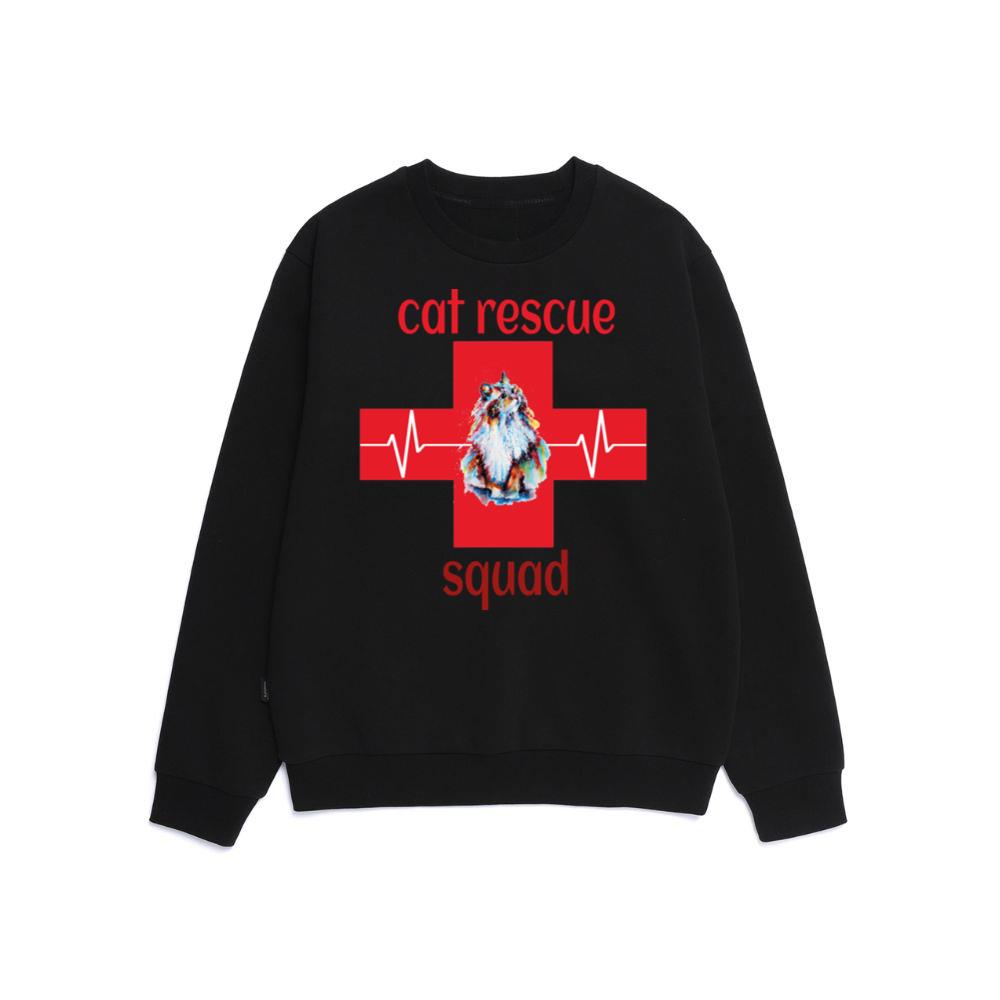 Cat Rescue Squad Adopt Cat Animal Rescue Design Sweatshirt