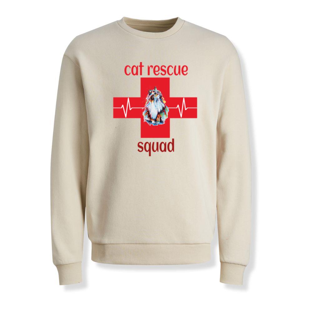 Cat Rescue Squad Adopt Cat Animal Rescue Design Sweatshirt 2 Cat Rescue Squad Adopt Cat Animal Rescue Design Sweatshirt - Image 2
