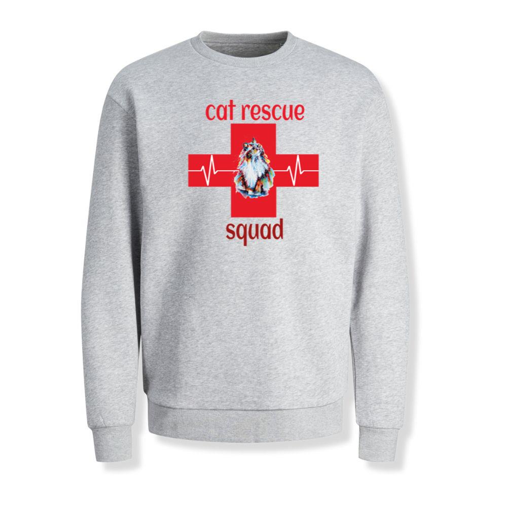 Cat Rescue Squad Adopt Cat Animal Rescue Design Sweatshirt
