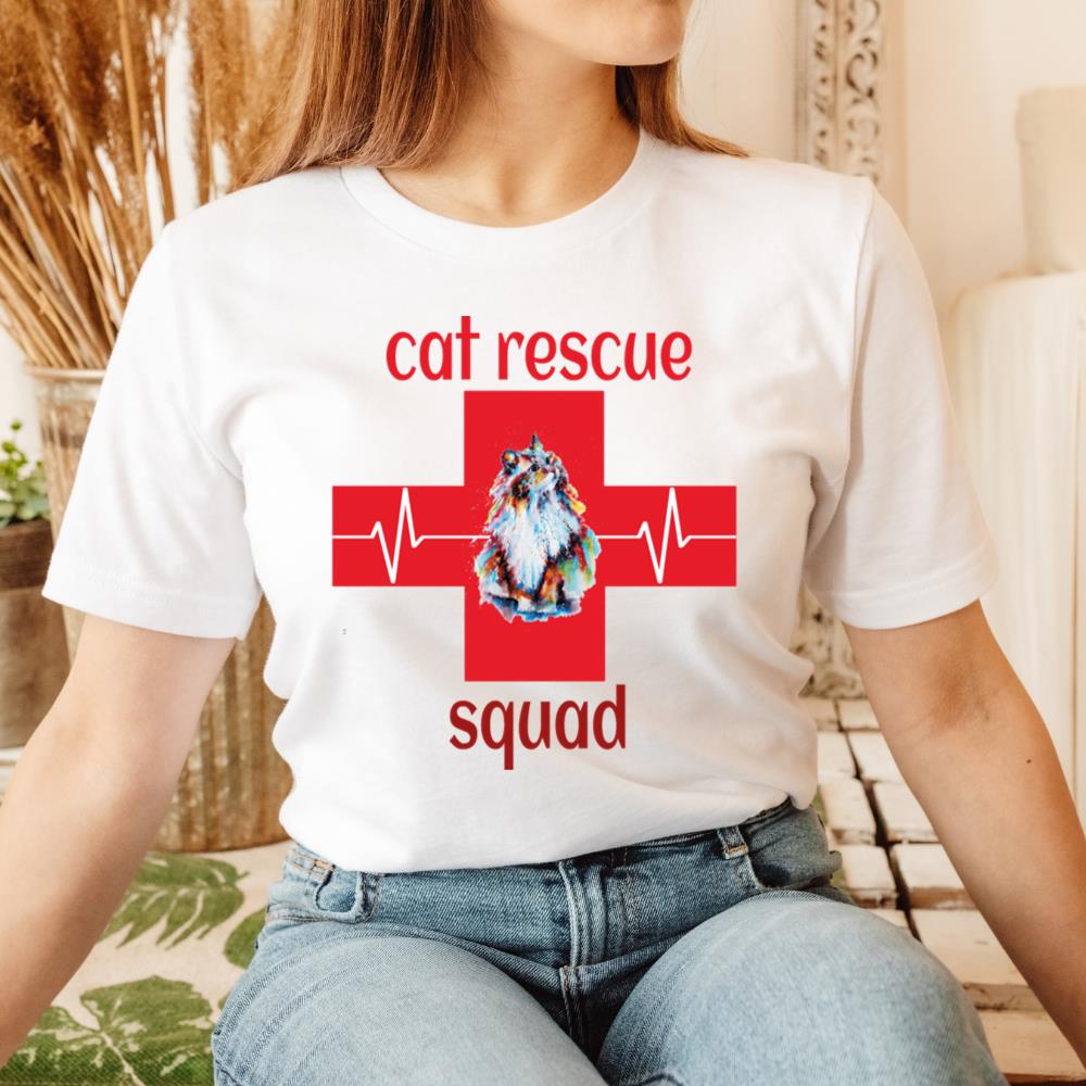 Cat Rescue Squad Adopt Cat Animal Rescue Design T-Shirt