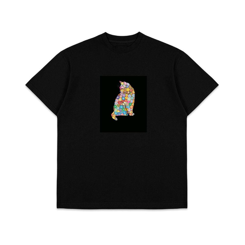 Cat Shape Made of Flowers T-Shirts