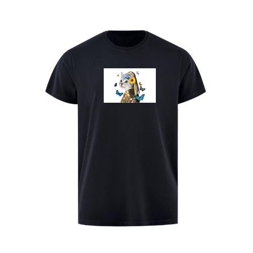 Cat with a Sunflower Earring T-Shirts