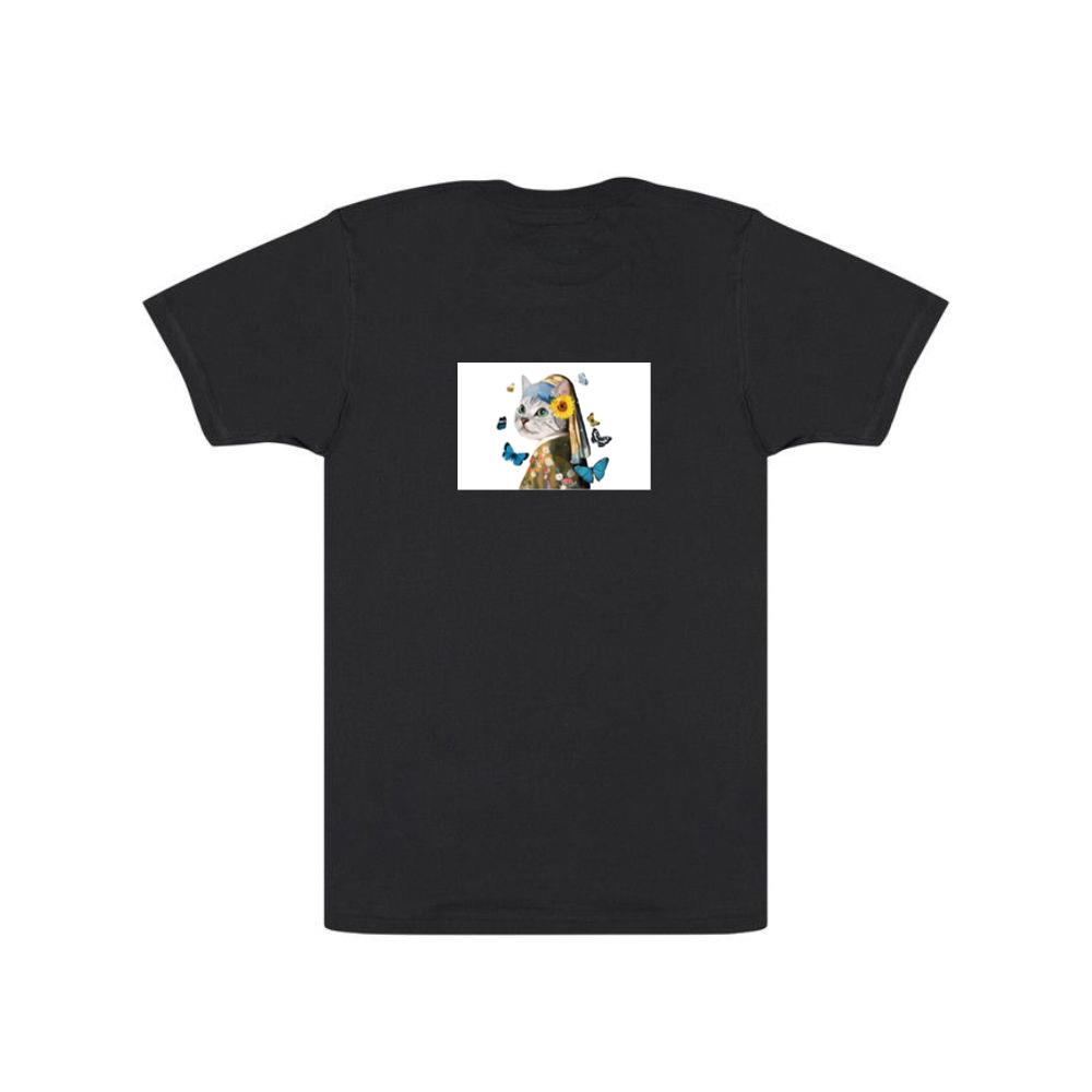 Cat with a Sunflower Earring T-Shirts
