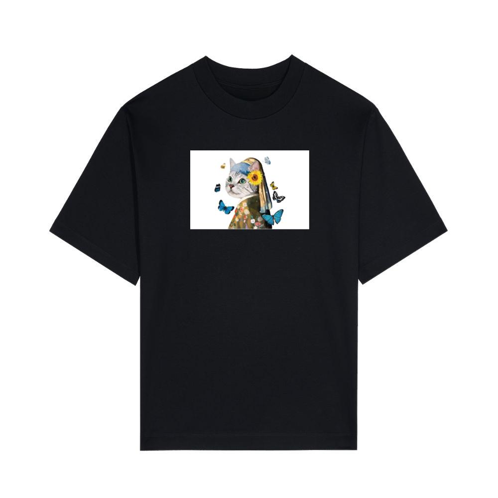 Cat with a Sunflower Earring T-Shirts