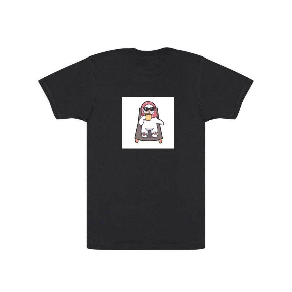 Cat with Headscarf and Mug T-Shirts