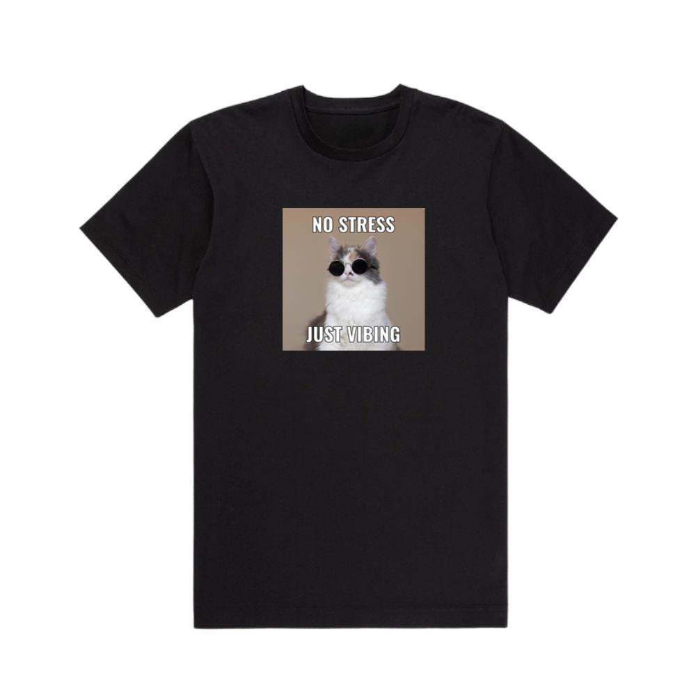 Cat's Stress-Free Vibe T-Shirts