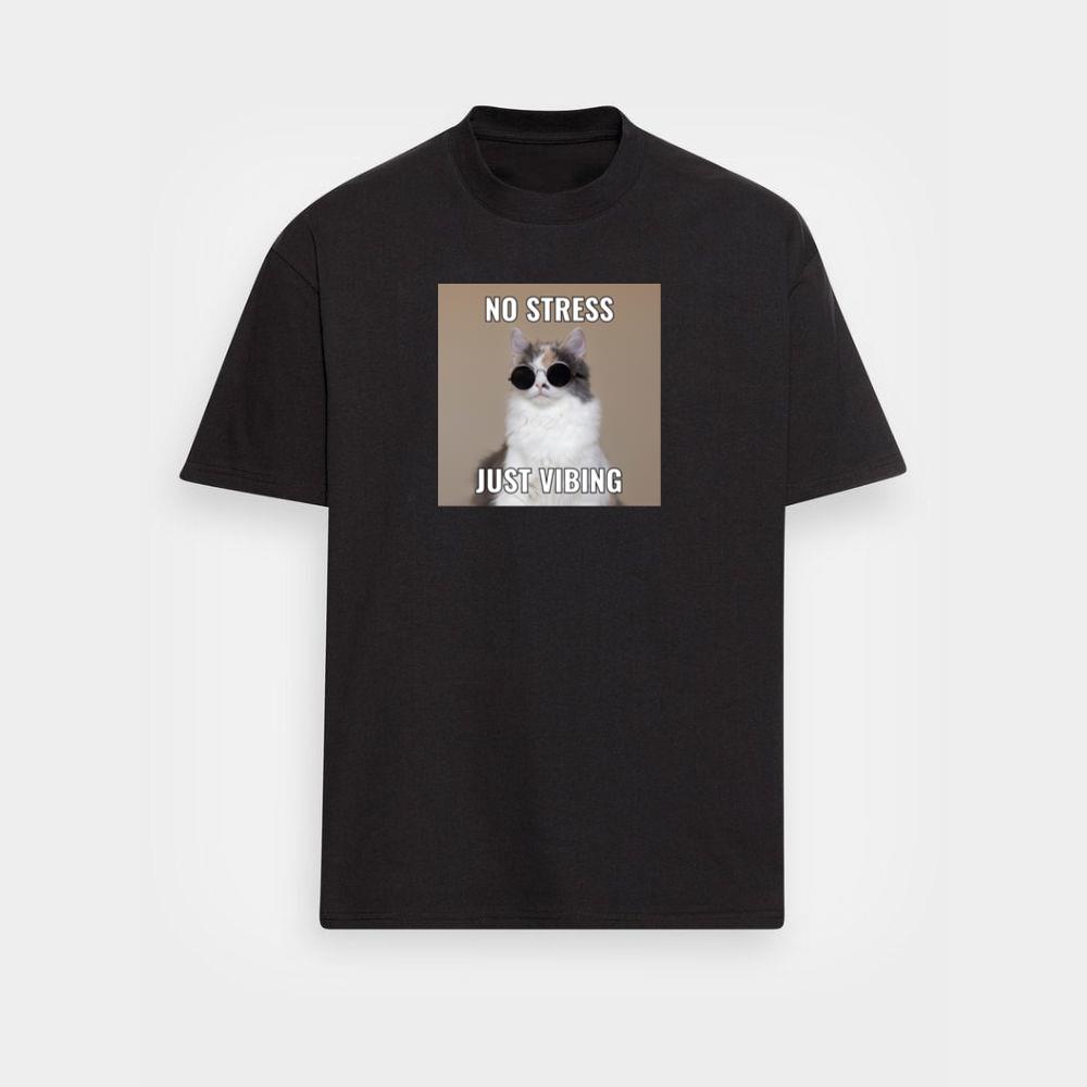 Cat's Stress-Free Vibe T-Shirts
