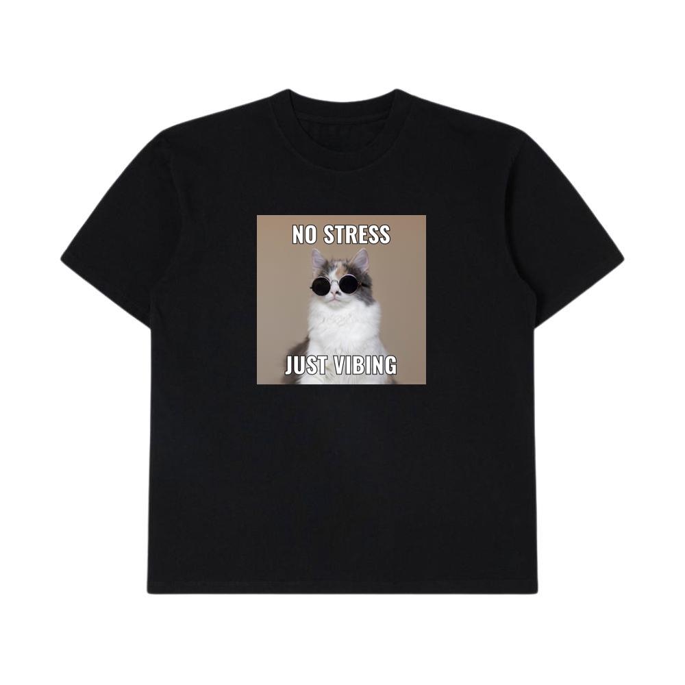 Cat's Stress-Free Vibe T-Shirts