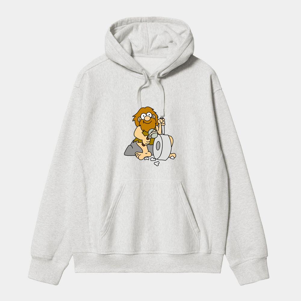 Caveman Carving Stone Wheel Hoodie