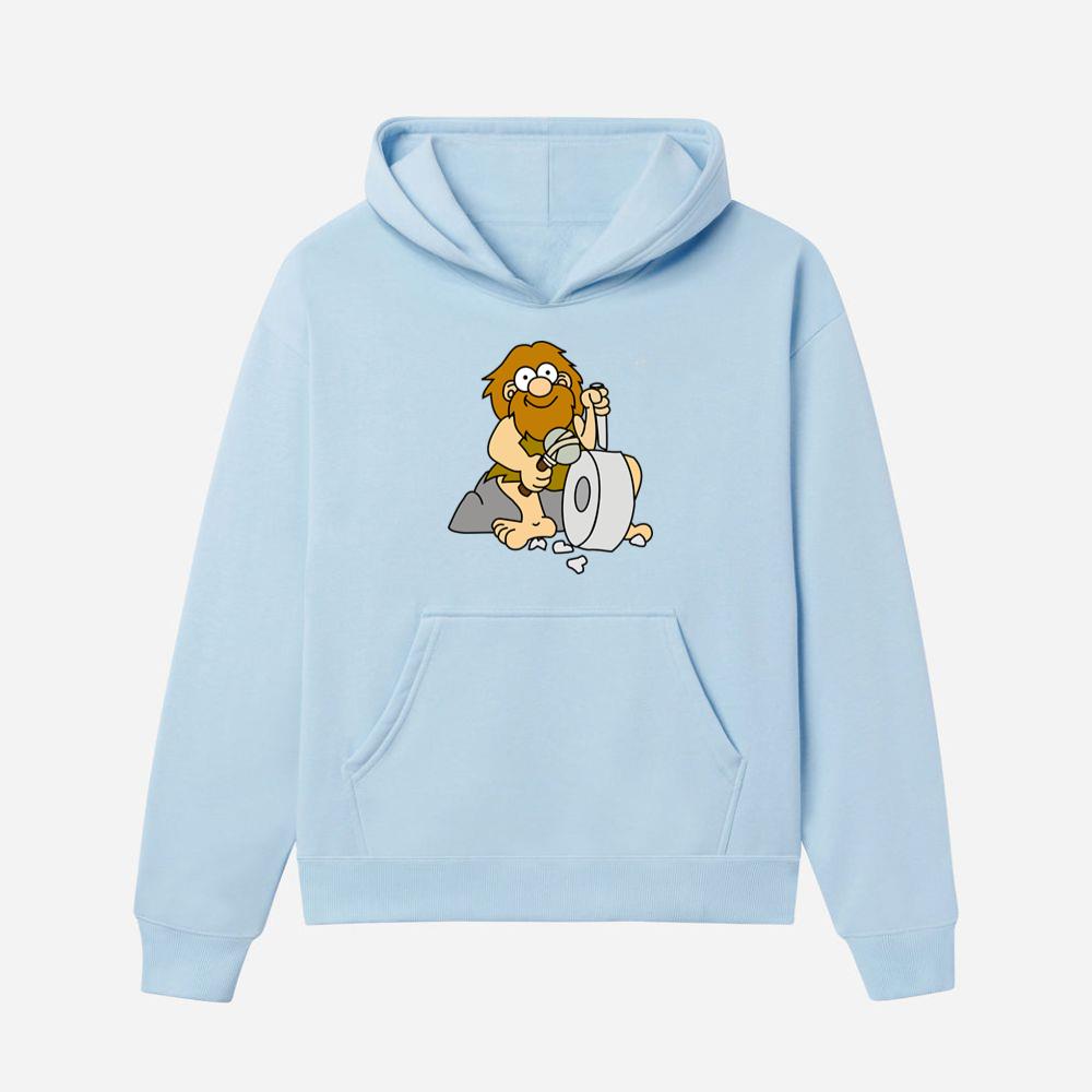 Caveman Carving Stone Wheel Hoodies