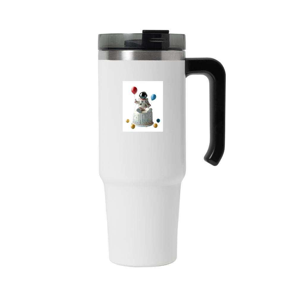Celebrating with Astronaut and Cake Tumbler