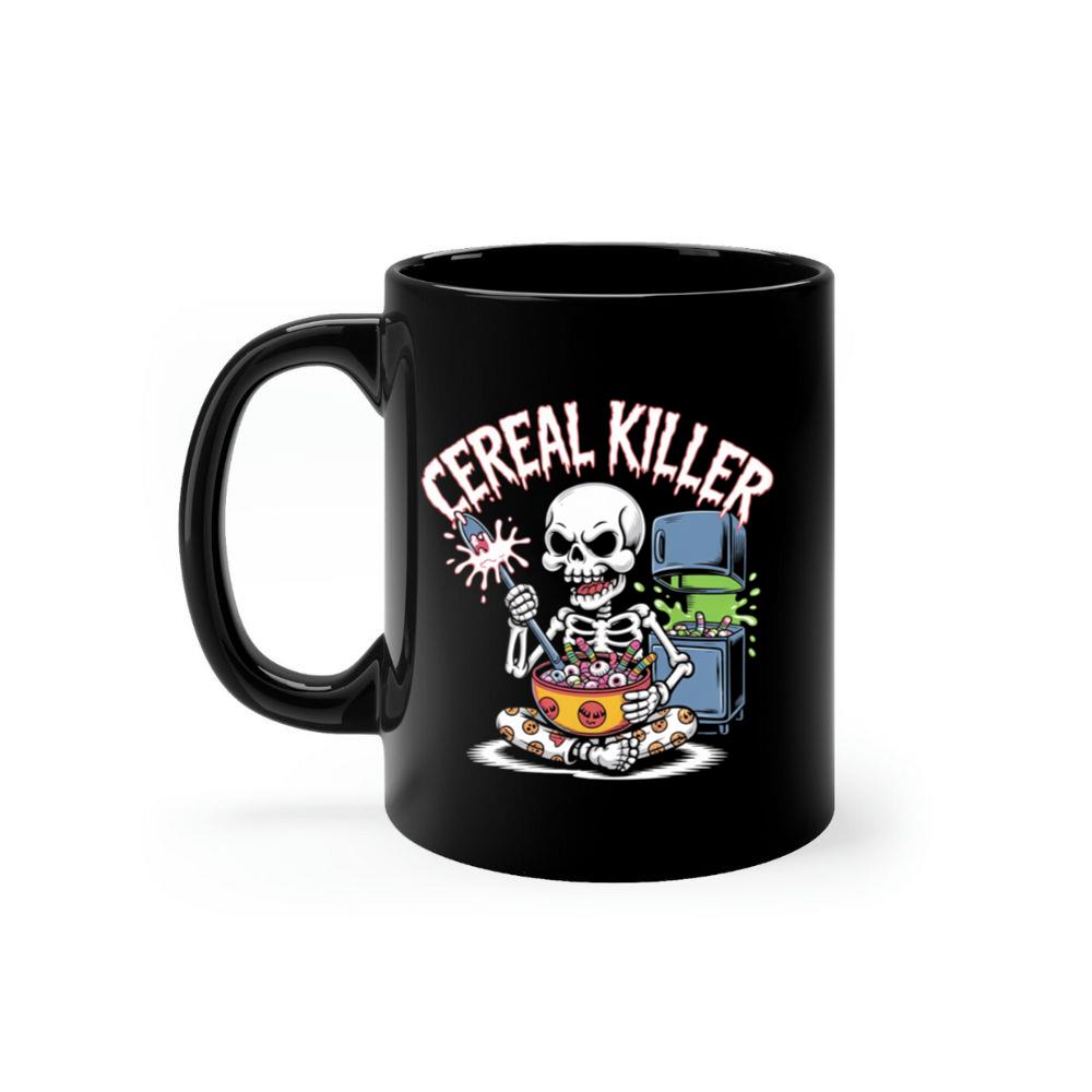 Cereal Killer Skeleton Funny Breakfast Design Mug