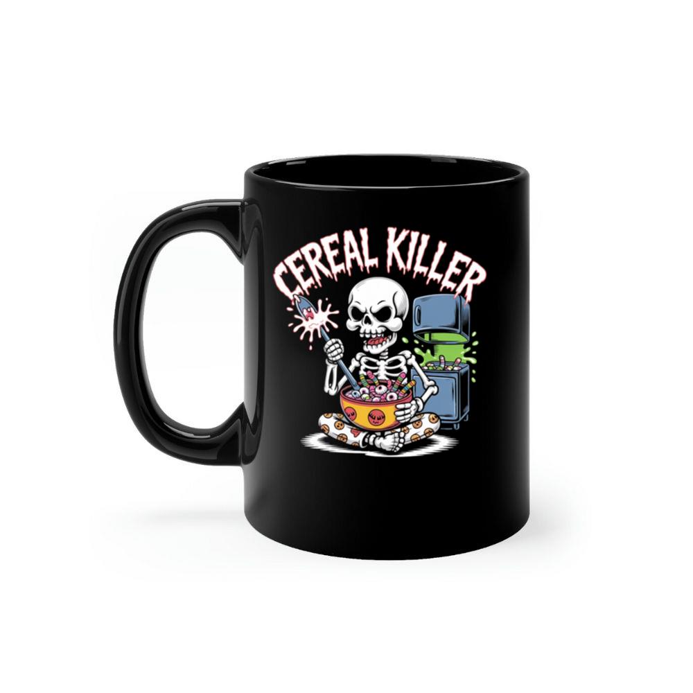 Cereal Killer Skeleton Funny Breakfast Design Mug