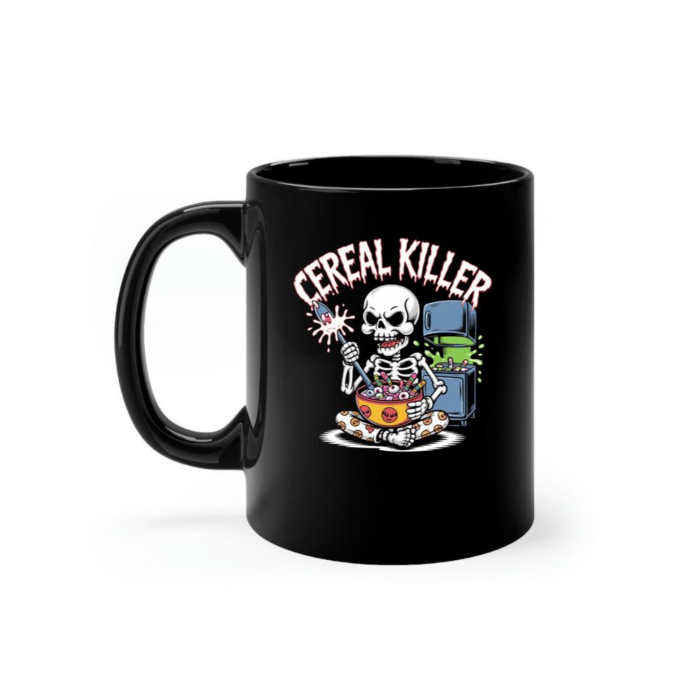 Cereal Killer Skeleton Funny Breakfast Design Mug