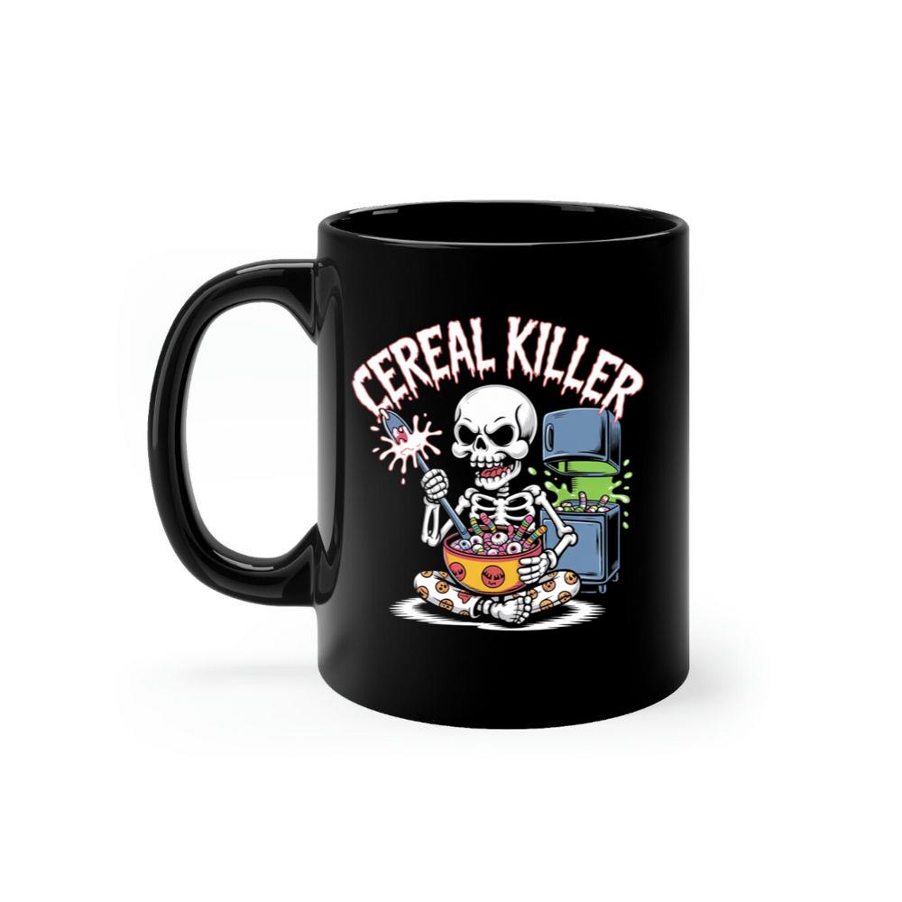 Cereal Killer Skeleton Funny Breakfast Design Mug