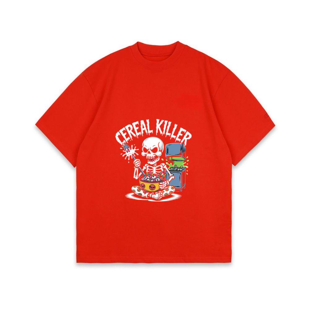 Cereal Killer Skeleton Funny Breakfast Design T-Shirt