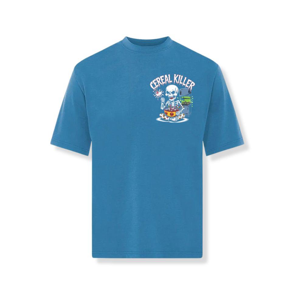 Cereal Killer Skeleton Funny Breakfast Design T-Shirt - Image 2