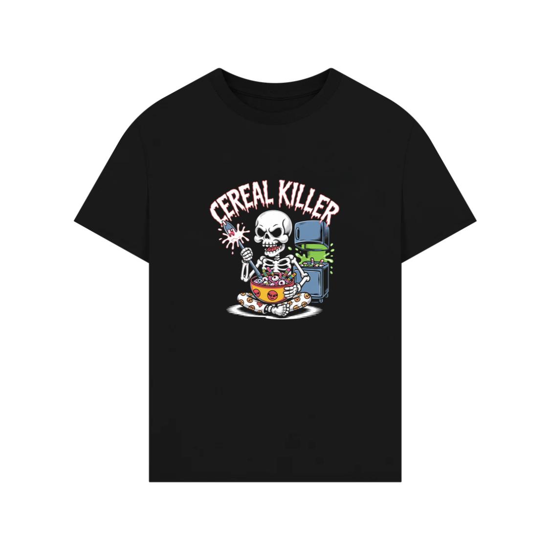 Cereal Killer Skeleton Funny Breakfast Design T-Shirts