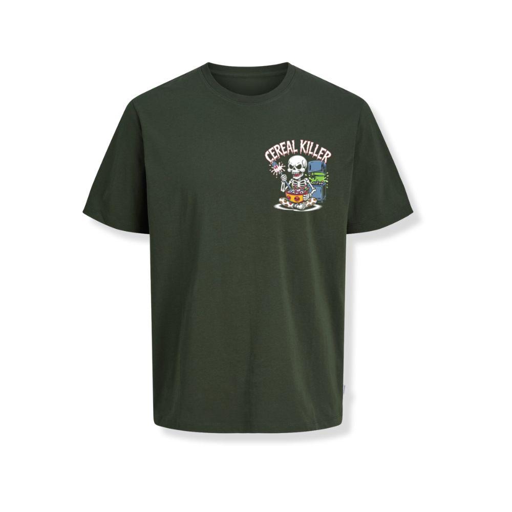 Cereal Killer Skeleton Funny Breakfast Design T-Shirts