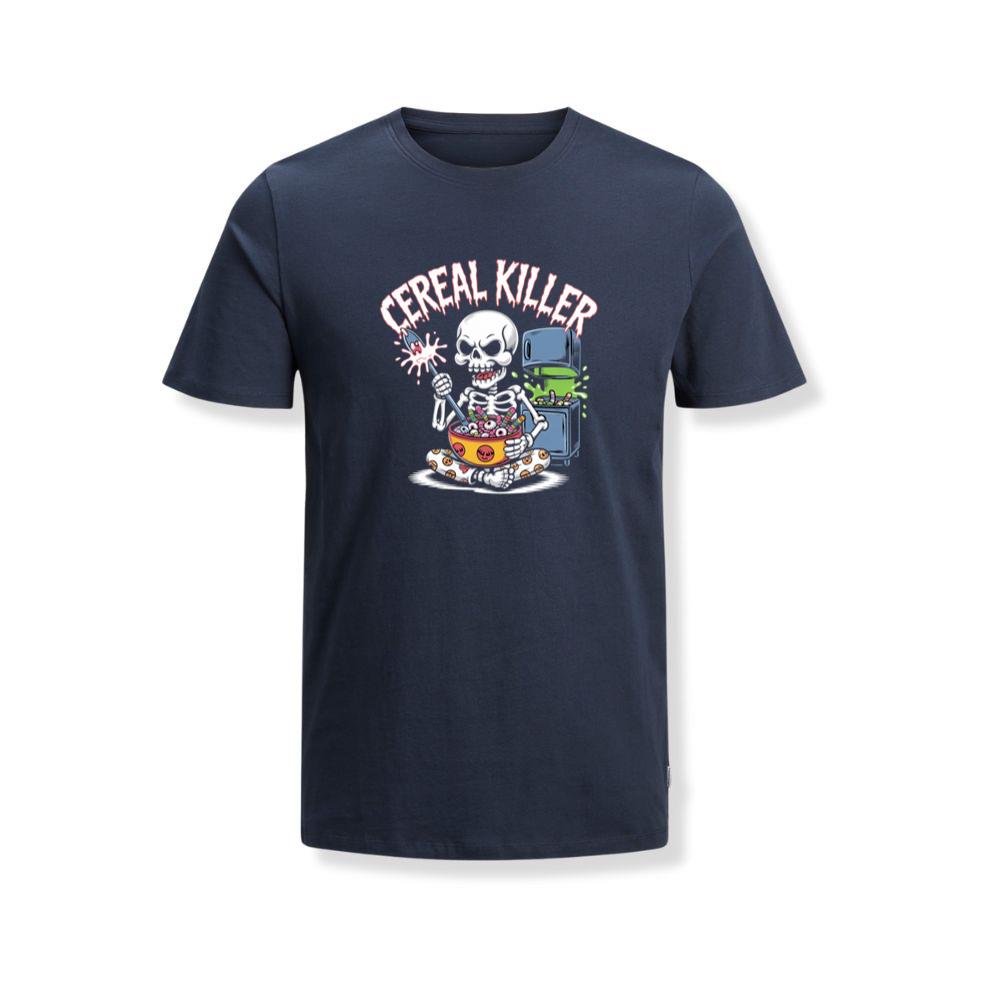 Cereal Killer Skeleton Funny Breakfast Design TShirts Somoslasia