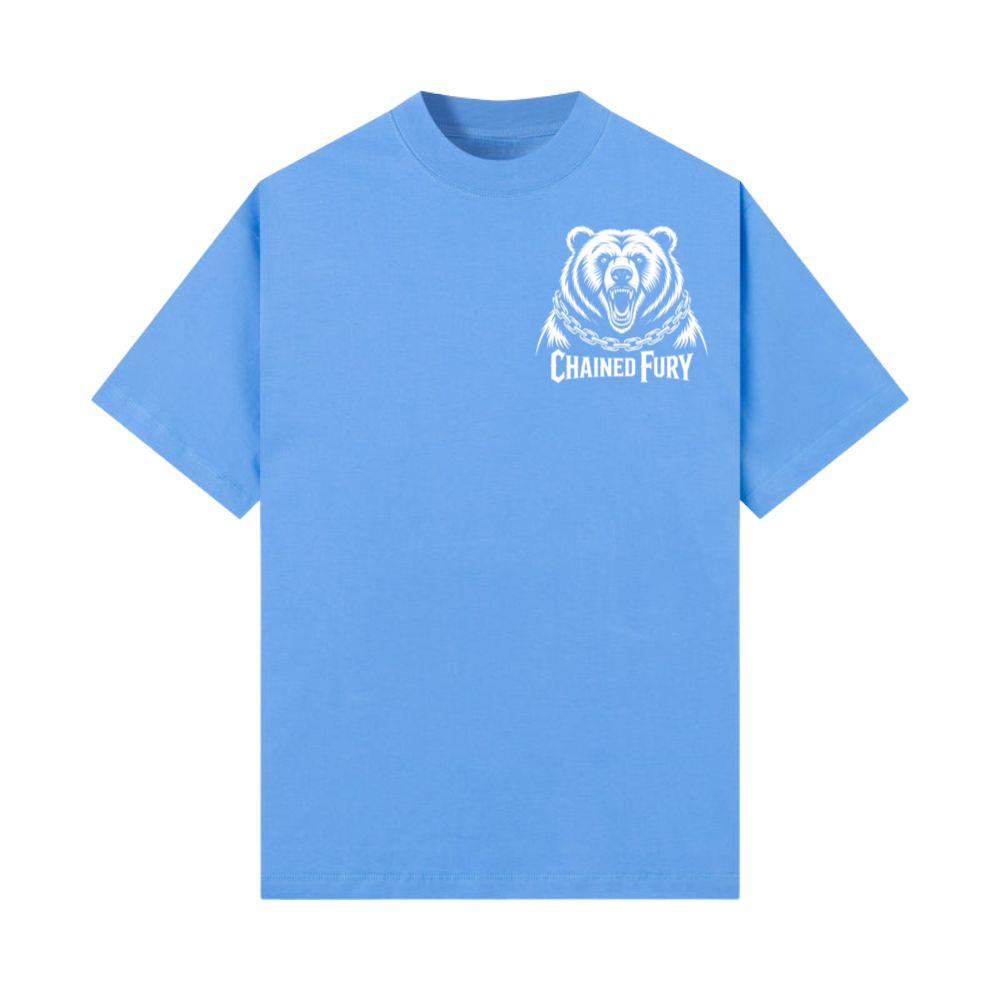 Chained Fury Angry Bear with Chains Ferocious Beast Graphic T-Shirt - Image 3