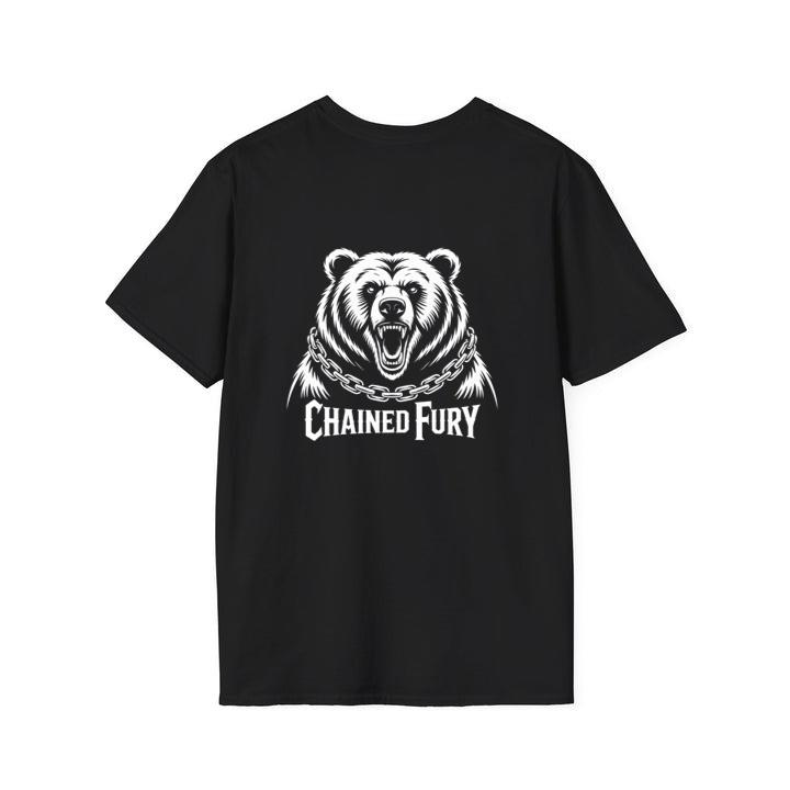 Chained Fury Angry Bear with Chains Ferocious Beast Graphic T-Shirt