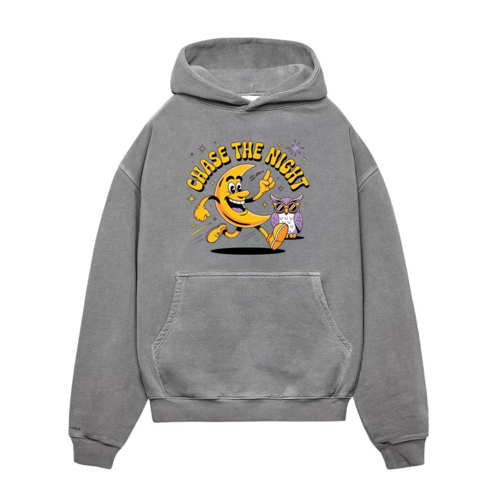 Chase The Night Cartoon Moon Running With Owl