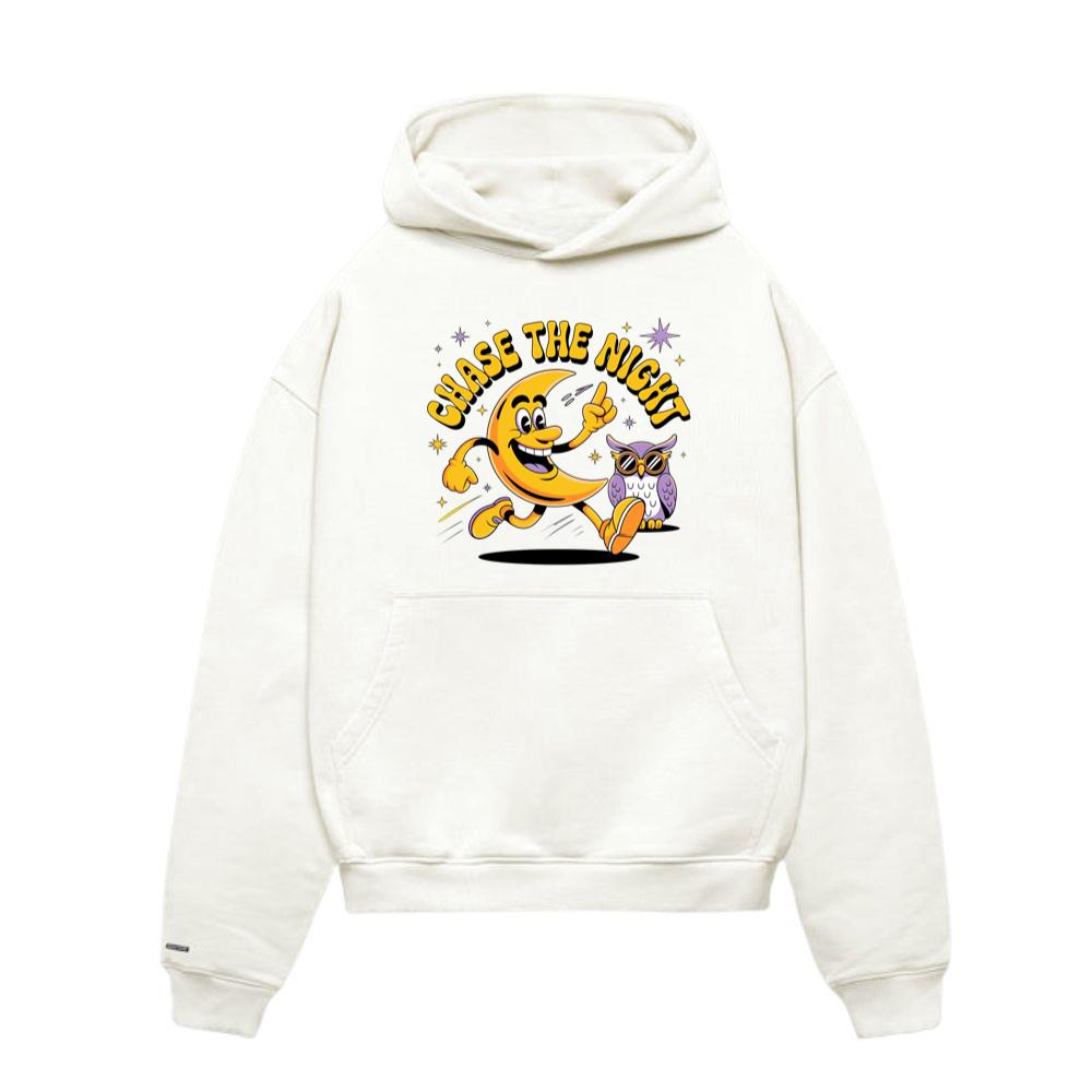 Chase The Night Cartoon Moon Running With Owl