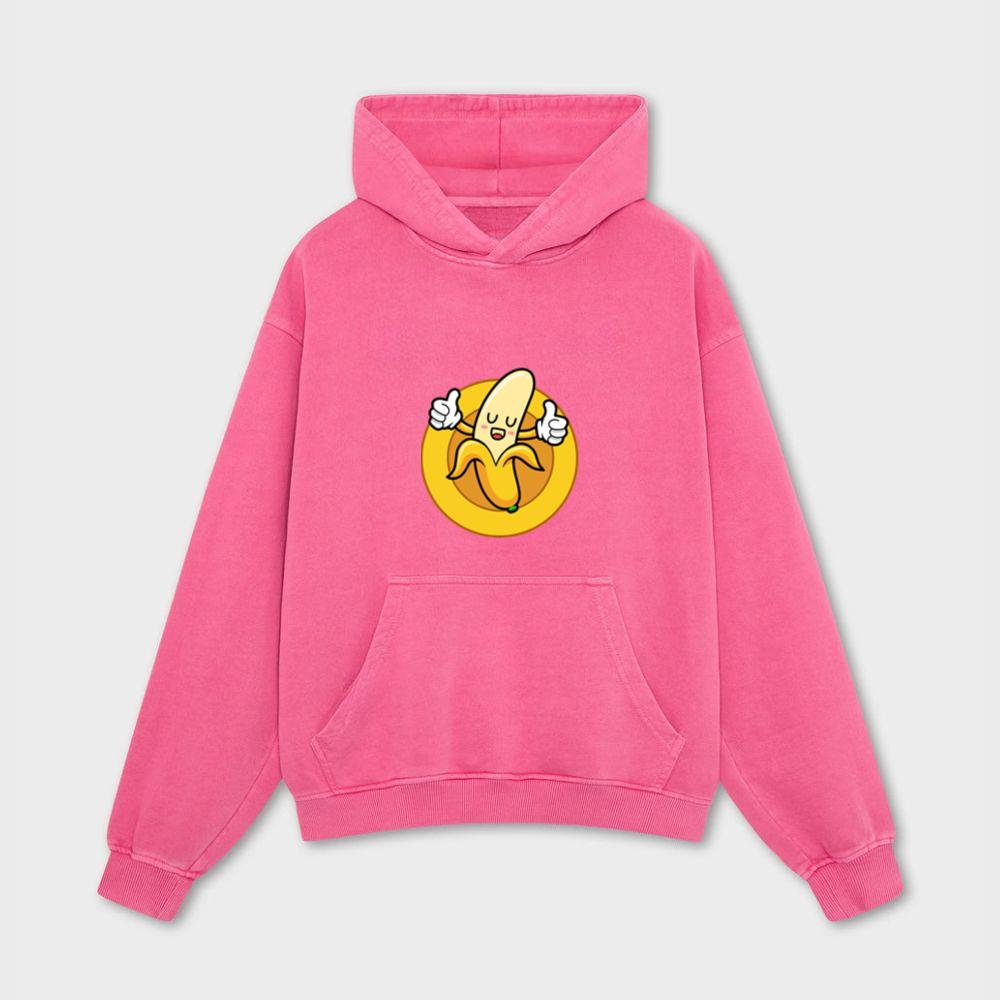 Cheerful Banana Giving Thumbs Up Hoodies