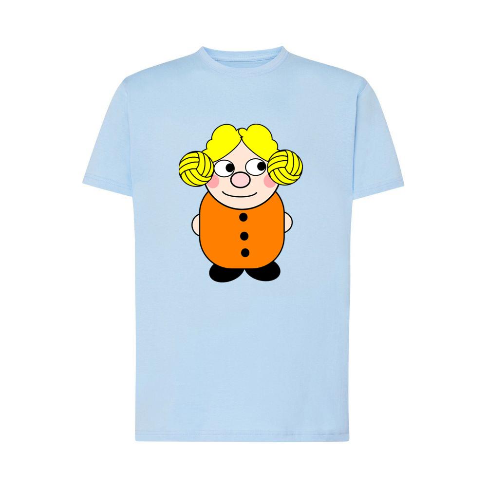 Cheerful Blonde Cartoon Girl T-Shirts