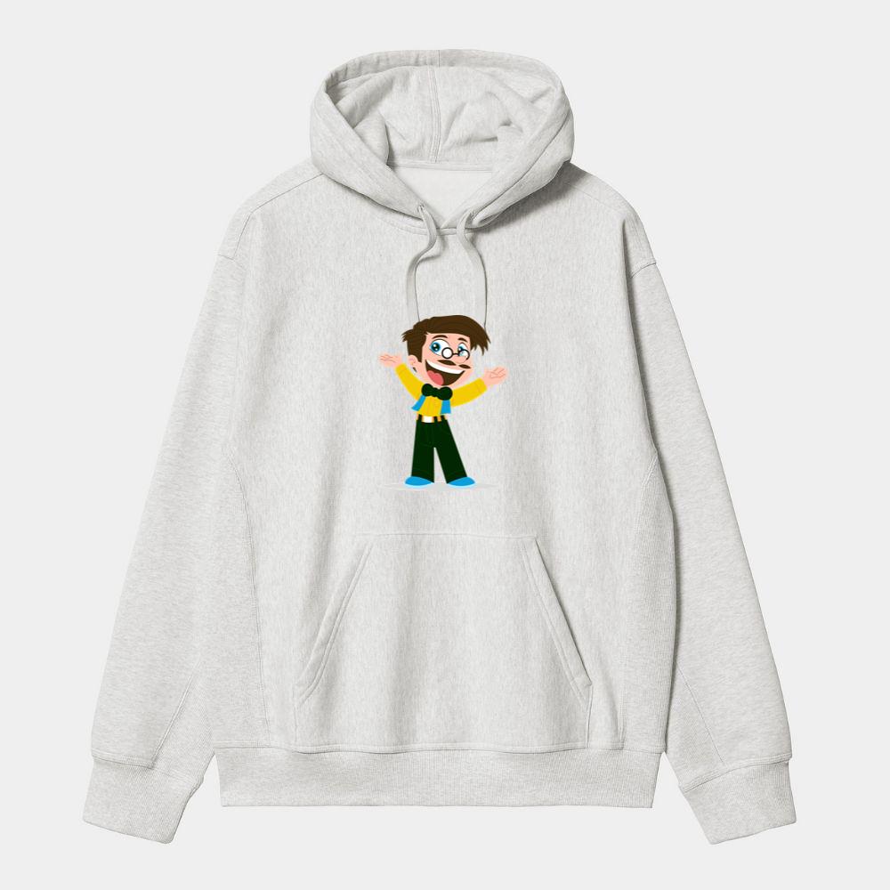 Cheerful Man with Bowtie Hoodie